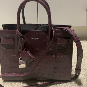 Handbag dark maroon colour baby size